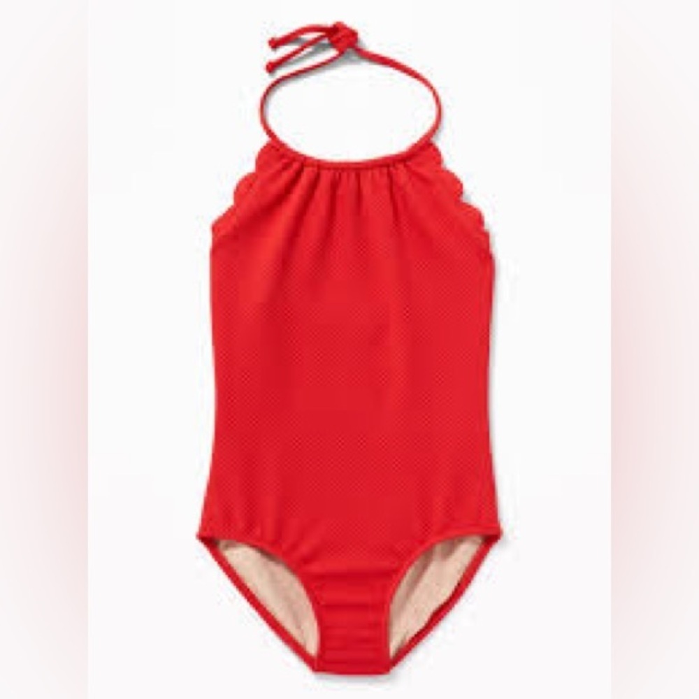 Old navy Textured Scalloped-Edge Halter Swimsuit for Girls
L 10/12